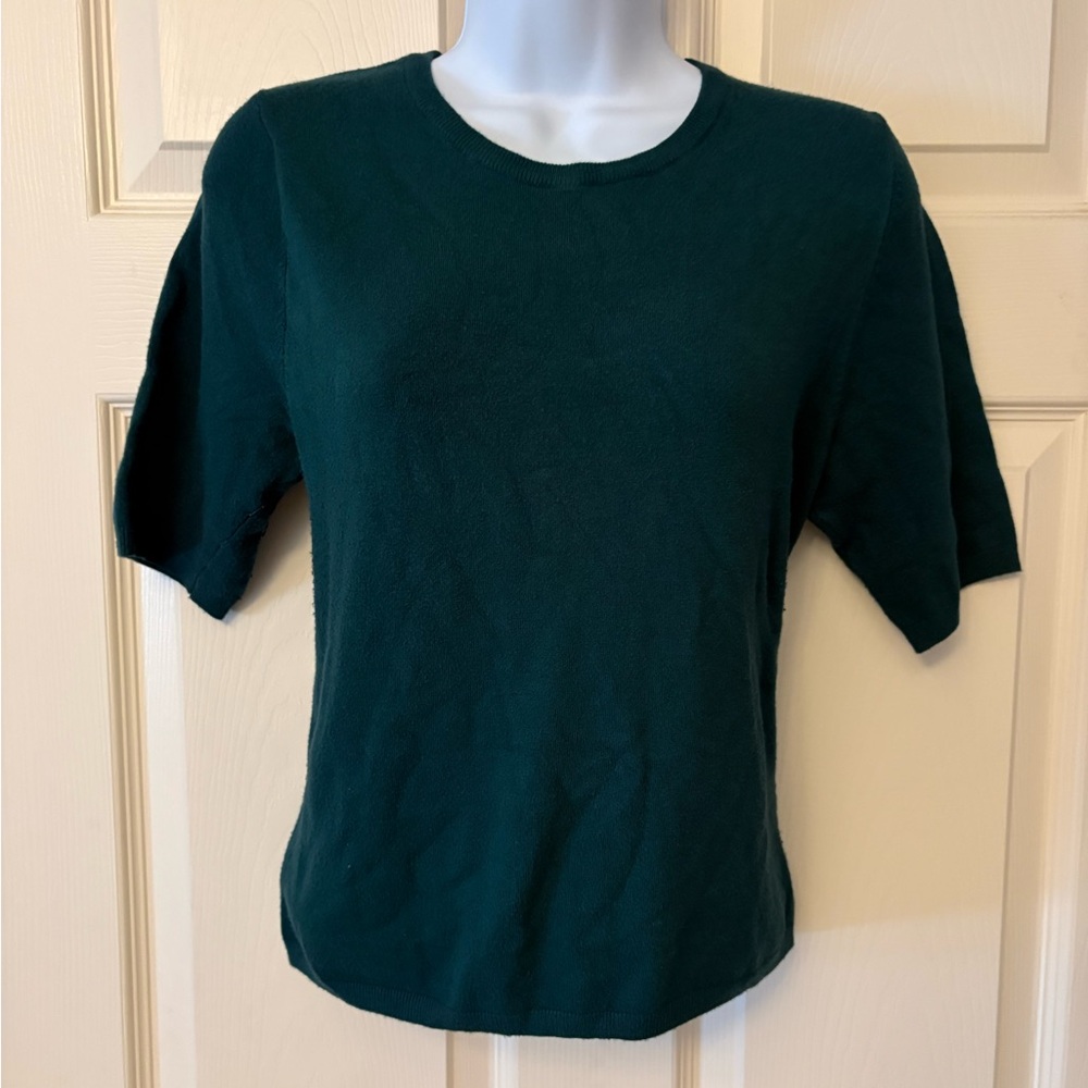 Premise Dark Green Short Sleeve Crewneck Sweater